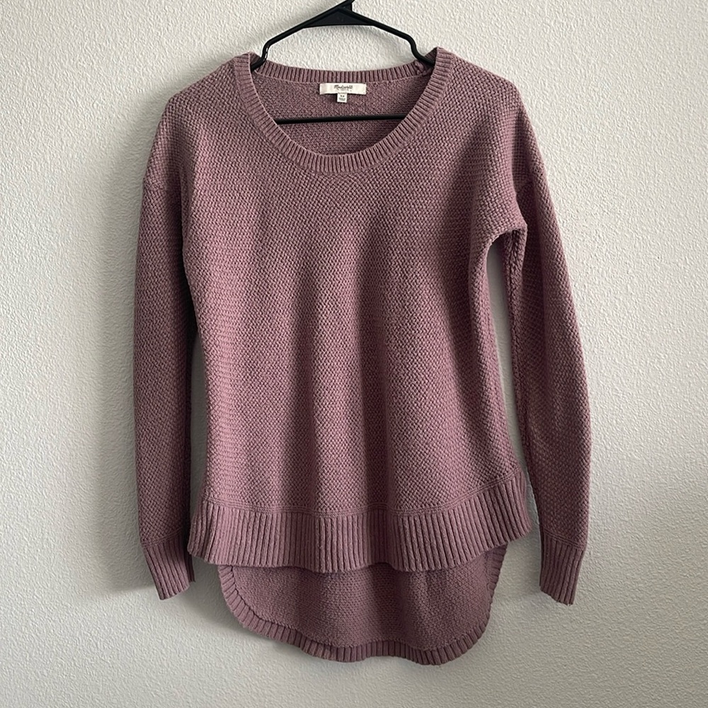 Madewell Chronicle Texture Pullover Purple Sweater Women's Size XS